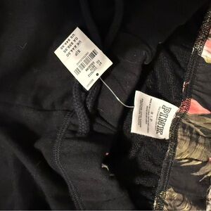 Black and Floral PINK Sweatpants